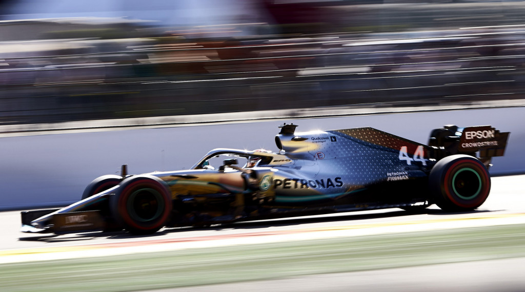 Mercedes-AMG's Lewis Hamilton at the 2019 Formula One Belgian Grand Prix Mercedes-AMG's Lewis Hamilton at the 2019 Formula One Belgian Grand Prix