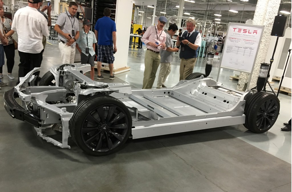 Tour of Tesla battery gigafactory for invited owners, Reno, Nevada, July 2016