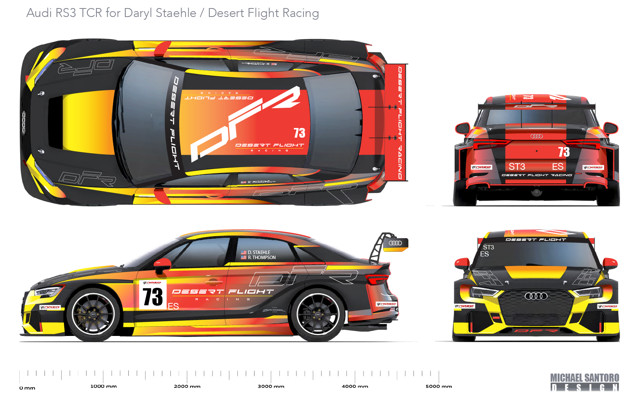 Desert Flight Racing RS 3 livery by Michael Santoro