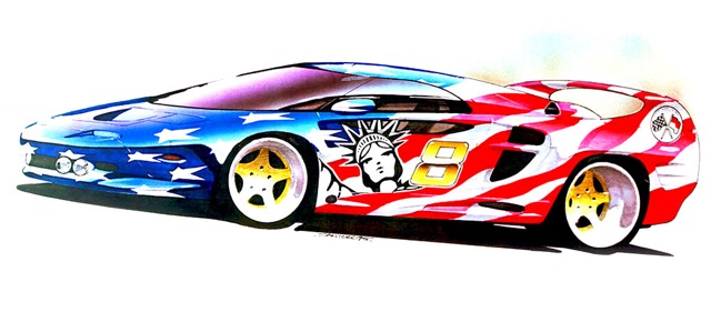 Vector M12 Flag Car livery sketch