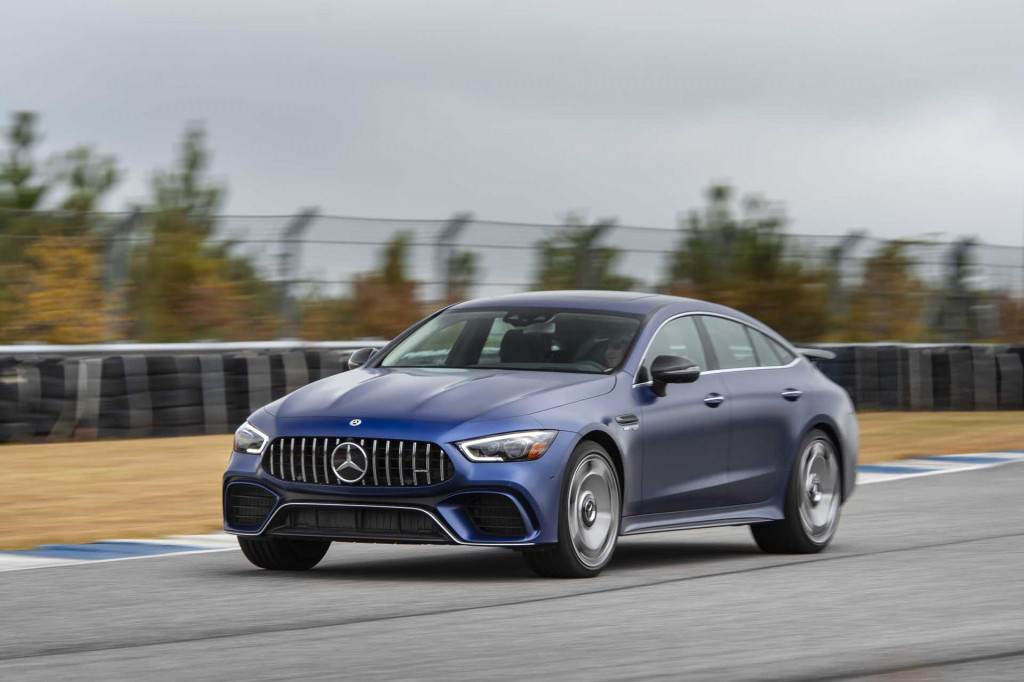 It's big, heavy, but also fast: the 2019 Mercedes-AMG GT 4-Door fights to be Motor Authority's Best Car To Buy 2020. (Nathan Leach-Proffer/For Motor Authority) 2019 Mercedes-AMG GT 4-Door - Best Car To Buy 2020