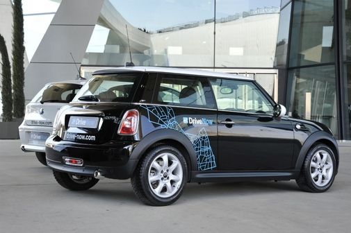Mini and BMW 1-Series offered through BMW's DriveNow car-sharing service Mini and BMW 1-Series offered through BMW's DriveNow car-sharing service