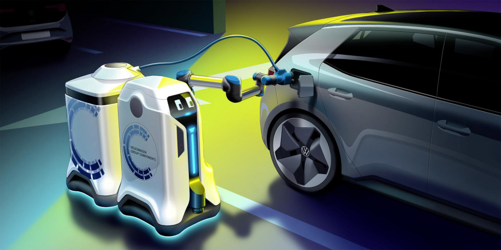 Volkswagen mobile robot charging concept