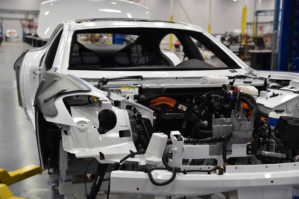 Karma Revero assembly at Karma Automotive factory, Moreno Valley, California, July 2016