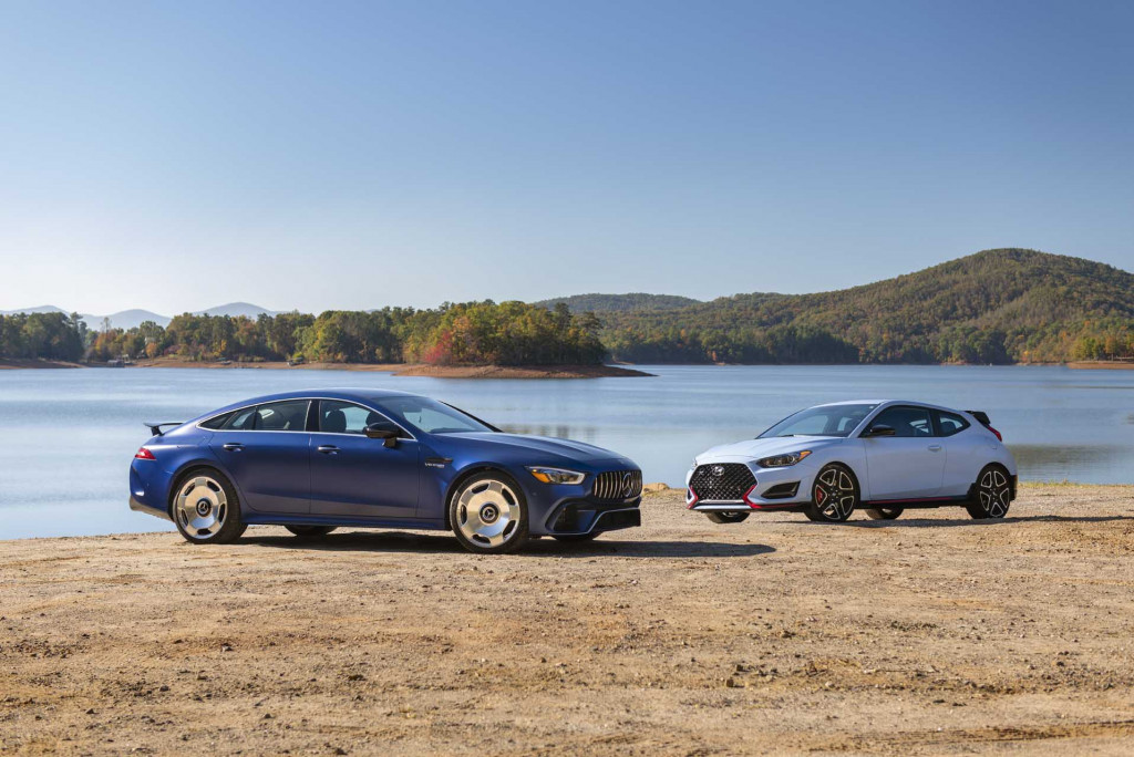2019 Hyundai Veloster and 2019 Mercedes-AMG GT 4-Door - Best Car To Buy 2020