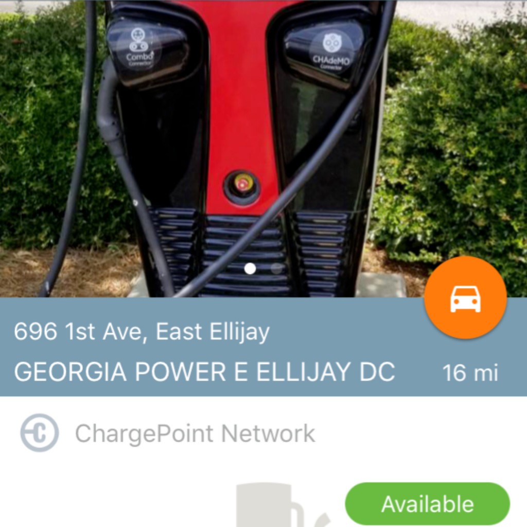 ChargePoint DC fast charger in East Ellijay GA