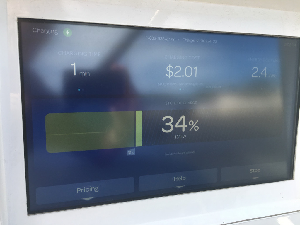 E-Tron at 350-kw fast charger