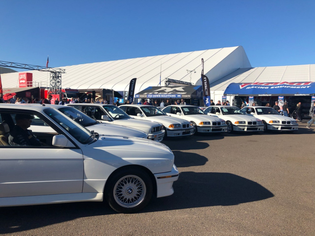 Paul Walker's BMW's lined up prior to auction | Sarah Day photo Paul Walker's BMW's lined up prior to auction | Sarah Day photo
