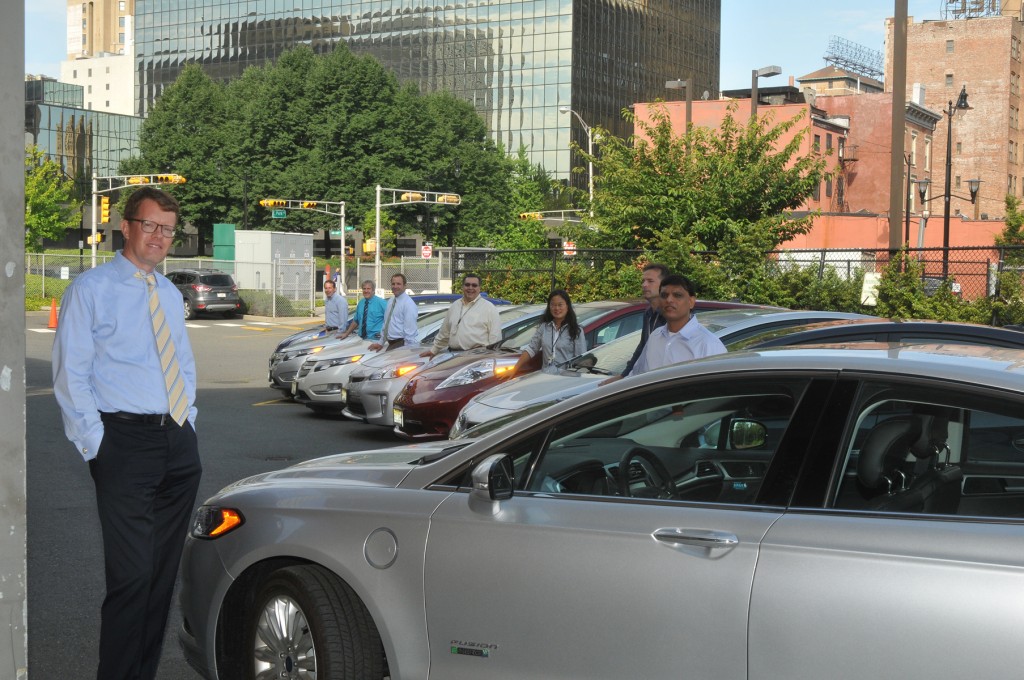 Plug-in electric cars at PSE+G facility in Newark, New Jersey Plug-in electric cars at PSE+G facility in Newark, New Jersey