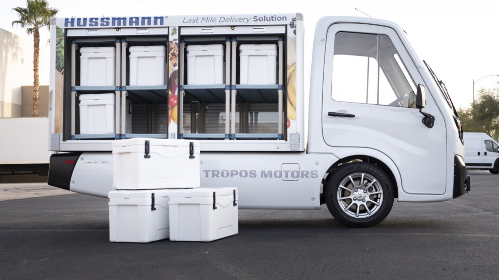 Tropos Motors electric refrigerated cargo vehicle Tropos Motors electric refrigerated cargo vehicle