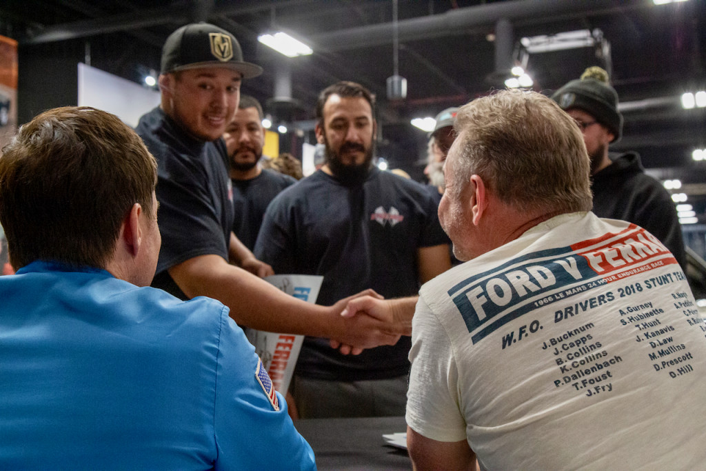 Hunt (left) and Nagle greet fans at Shelby Heritage Center | Twentieth Century Fox photo