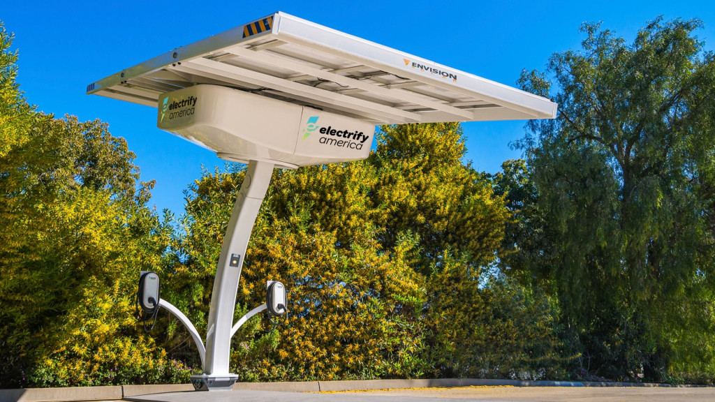 Electrify America solar charging station
