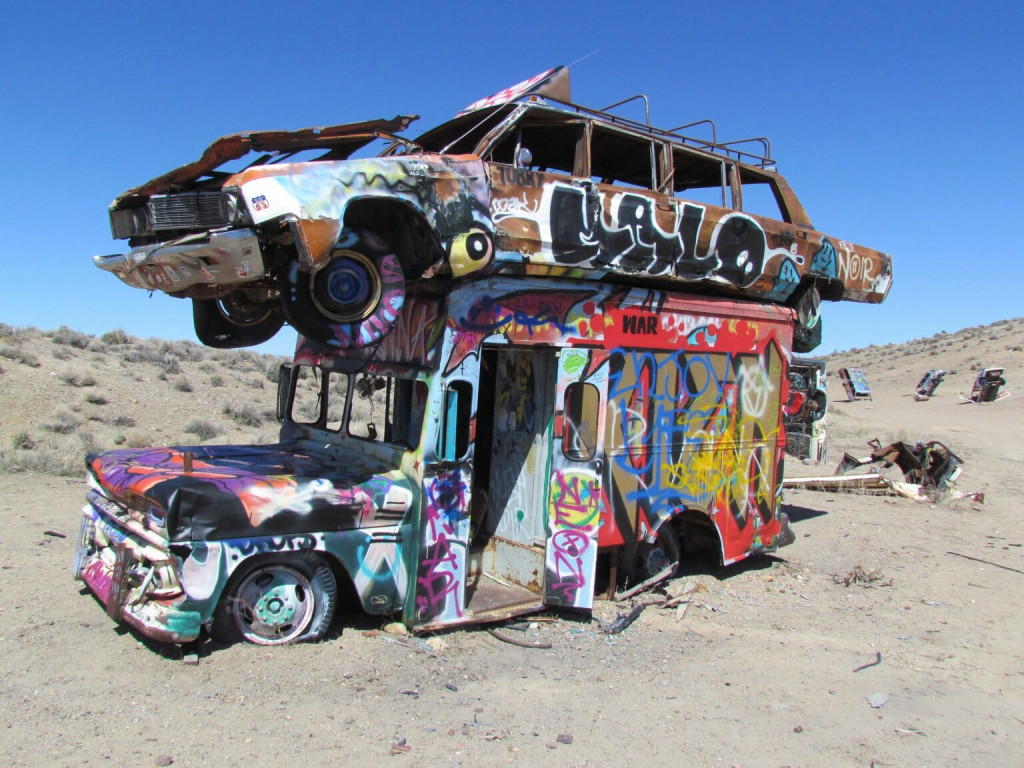 The International Car Forest, photo by Larry Edsall