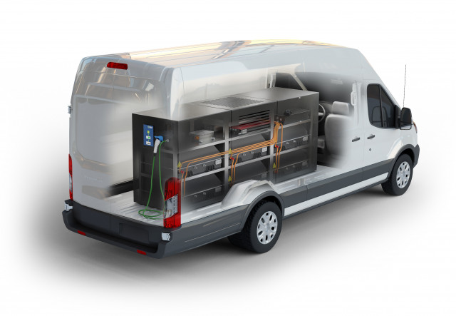 Lightning Mobile charging system in Ford van 