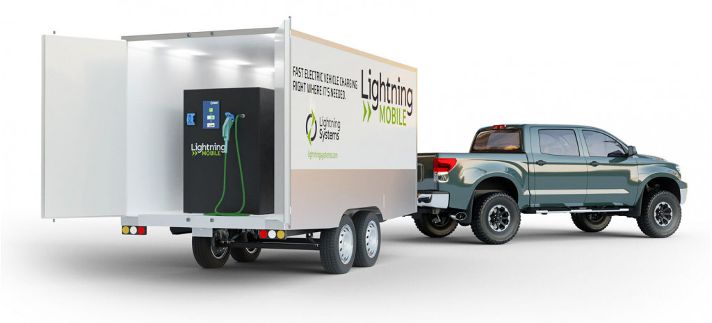 Lightning Mobile charging system in trailer