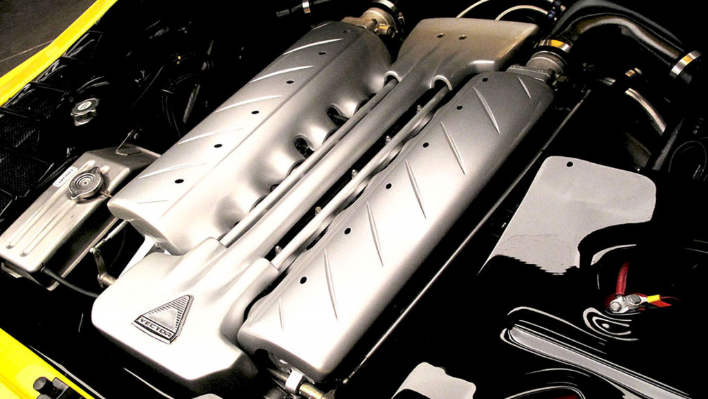Vector M12 engine cover designed by Michael Santoro