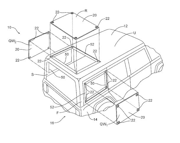 Ford Bronco roof and grille patents