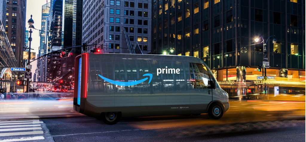 Rivian electric delivery van for Amazon