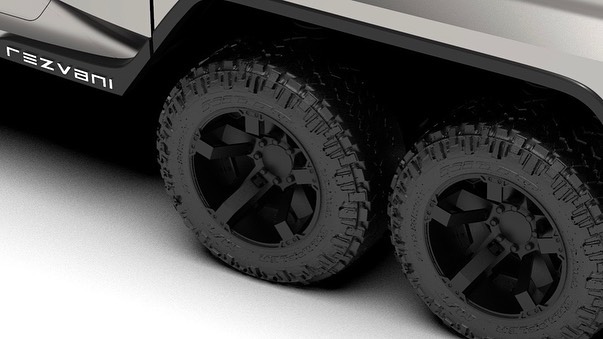 Teaser for Rezvani Hercules 6x6 debuting summer 2020
