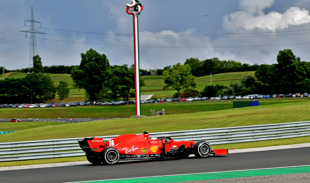 Ferrari's Charles Leclerc at the 2020 Formula One Hungarian Grand Prix