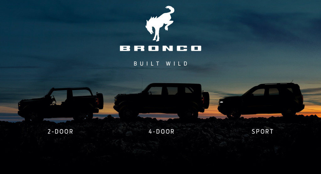 Teaser for 2021 Ford Bronco family debuting on July 13, 2020