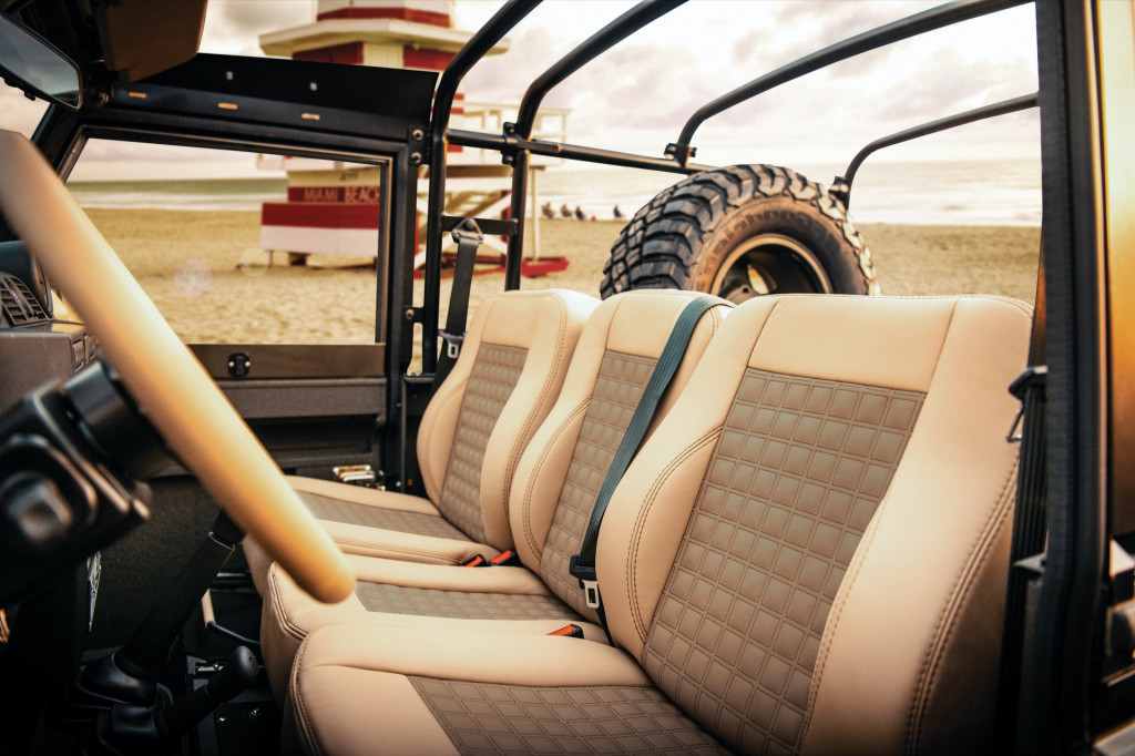 Twisted electric Land Rover Defender 90 interior