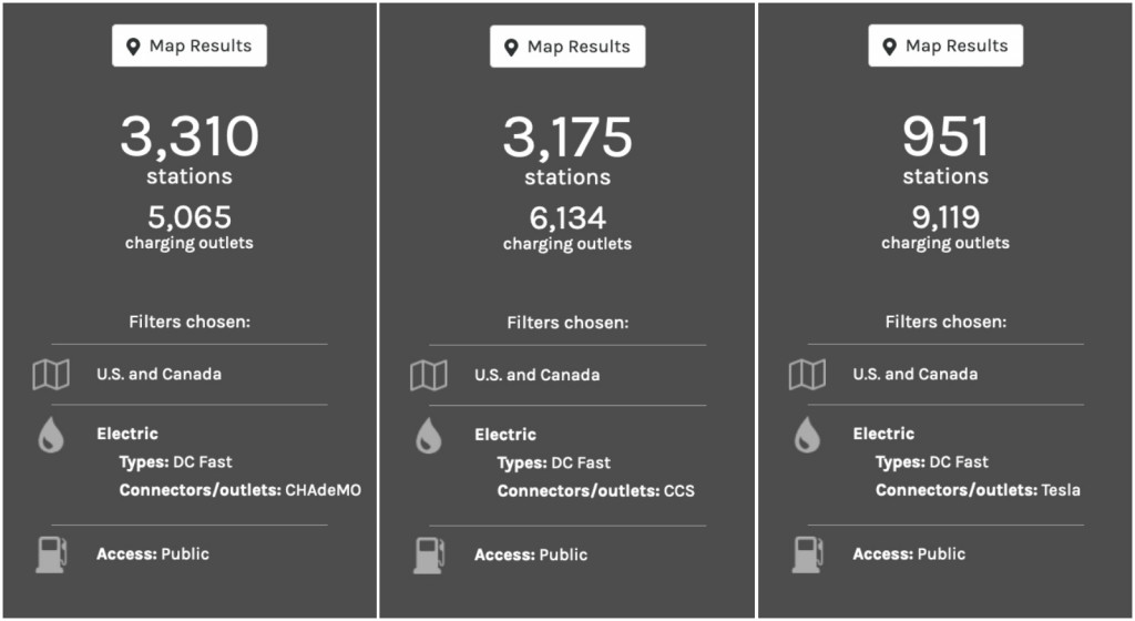 U.S. and Canada DC fast chargers - July 15, 2020 - Alternative Fuels Data Center