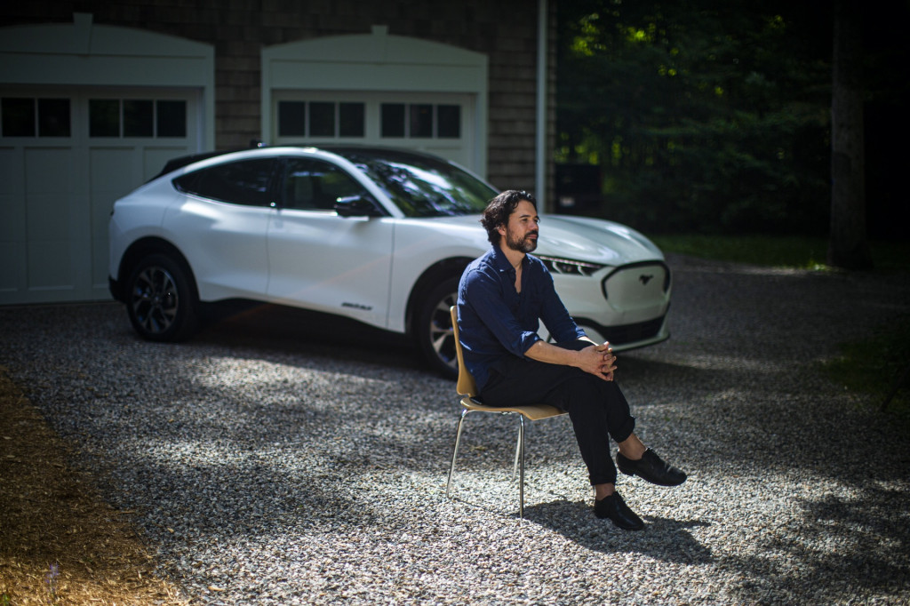 Musician Matthew Dear, with the Ford Mustang Mach-E Musician Matthew Dear, with the Ford Mustang Mach-E