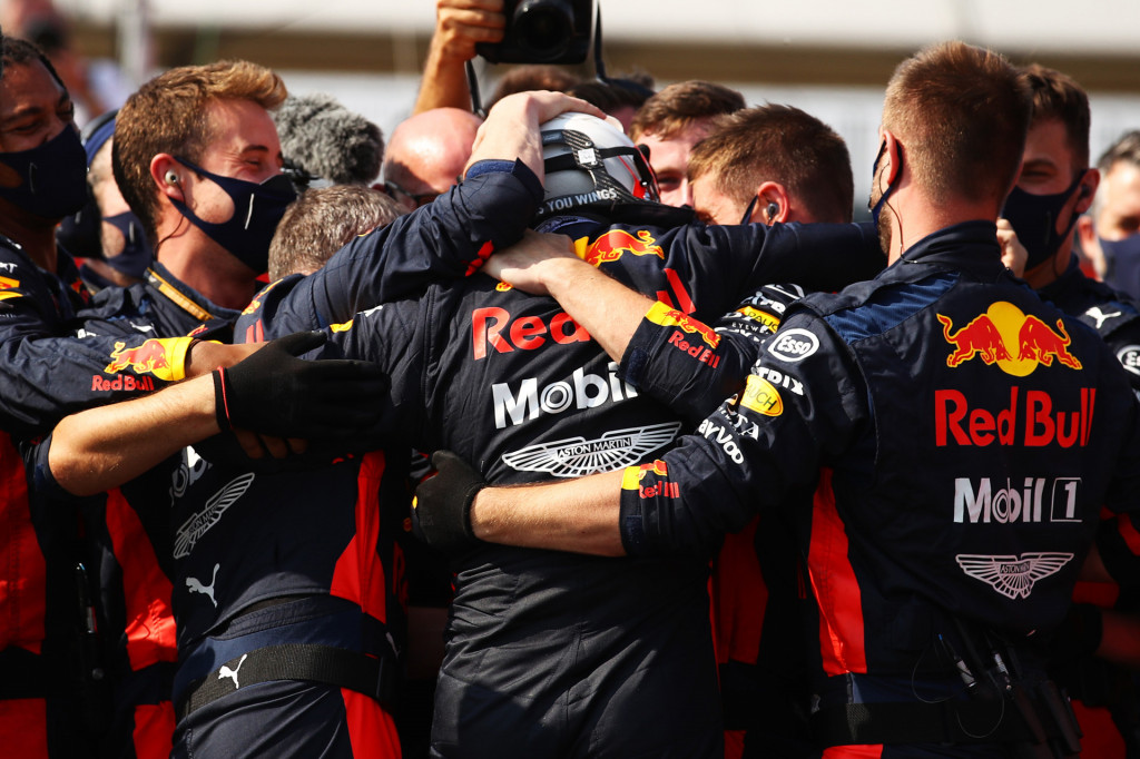 Red Bull Racing's Max Verstappen at the 2020 Formula One 70th Anniversary Grand Prix