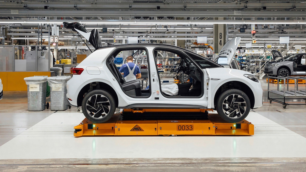 2020 Volkswagen ID 3 production at plane in Zwickau, Germany 2020 Volkswagen ID 3 production at plane in Zwickau, Germany