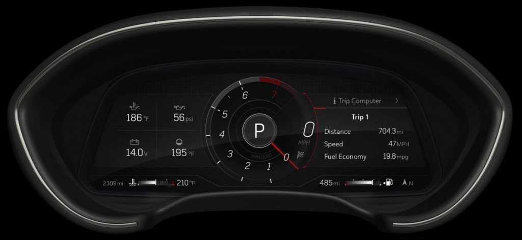 2021 Cadillac CT4/CT5 12-inch digital gauge cluster