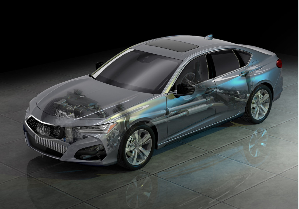 2021 Acura TLX ghosted view