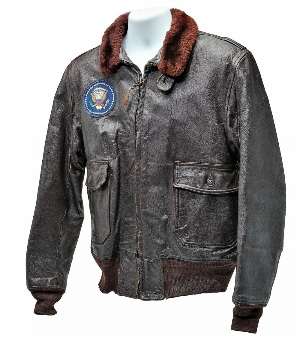 Kennedy gave the leather flight jacket to close friend David Power