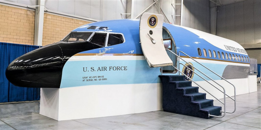The display mockup of the Boeing 707 Air Force One