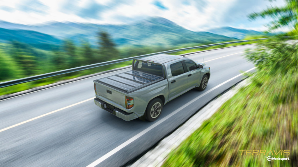 Worksport TerraVis solar tonneau charging system