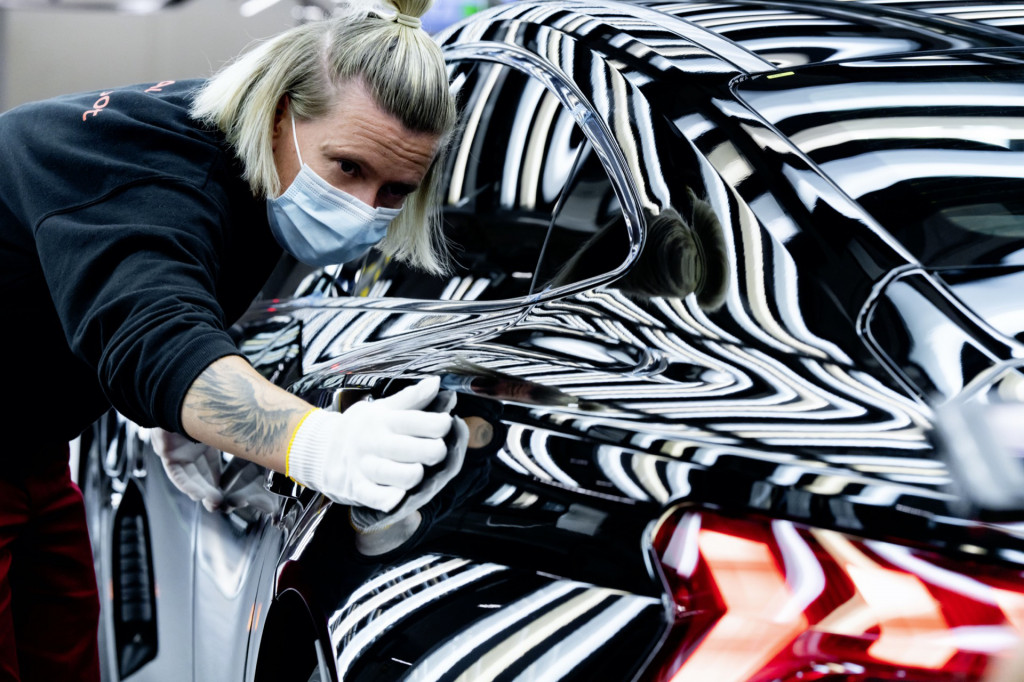 Audi E-Tron GT pre-production at Böllinger Höfe plant in Neckarsulm, Germany