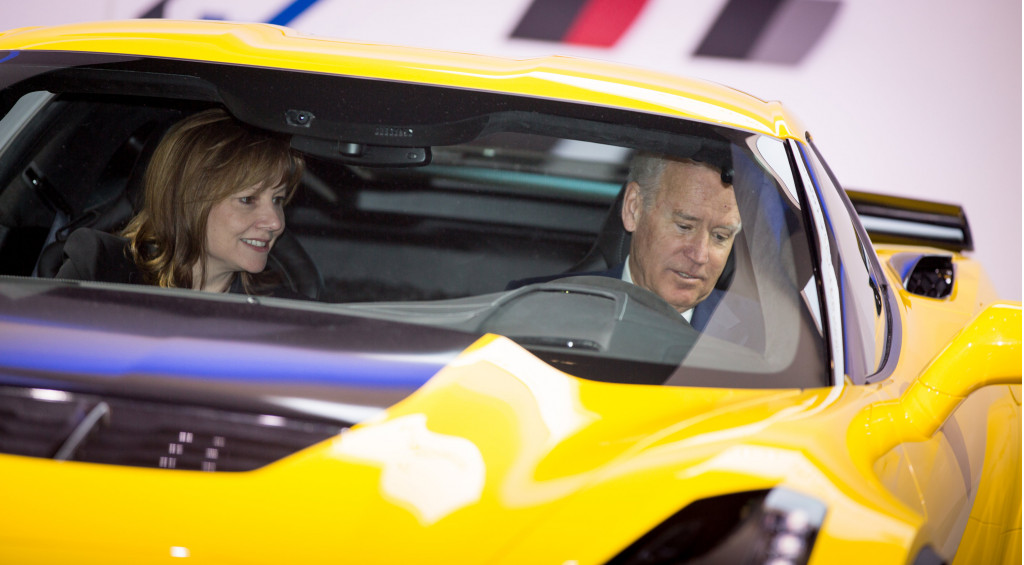 Vice President Biden, in Chevy Corvette
