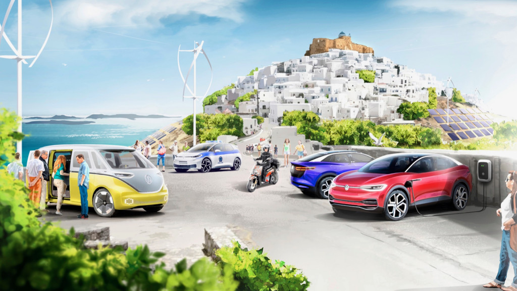 Volkswagen demonstration project on Greek island of Astypalea