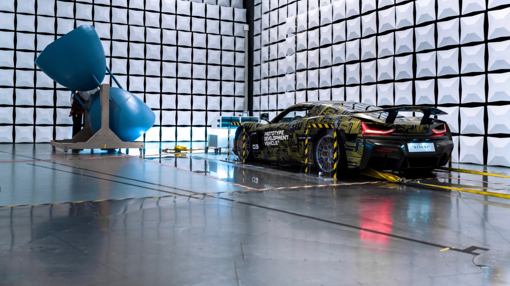 Rimac C_Two electromagnetic-emissions testing