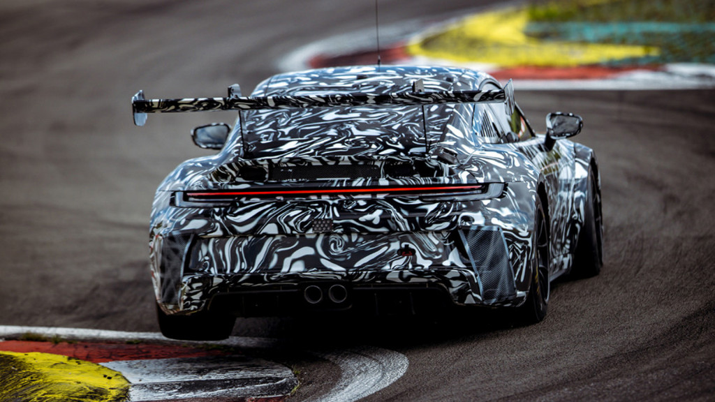 Teaser for 2021 Porsche 911 GT3 Cup race car