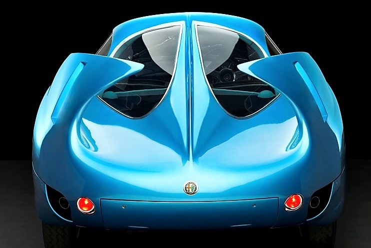 The gracefully sculpted tailfins of B.A.T. 7