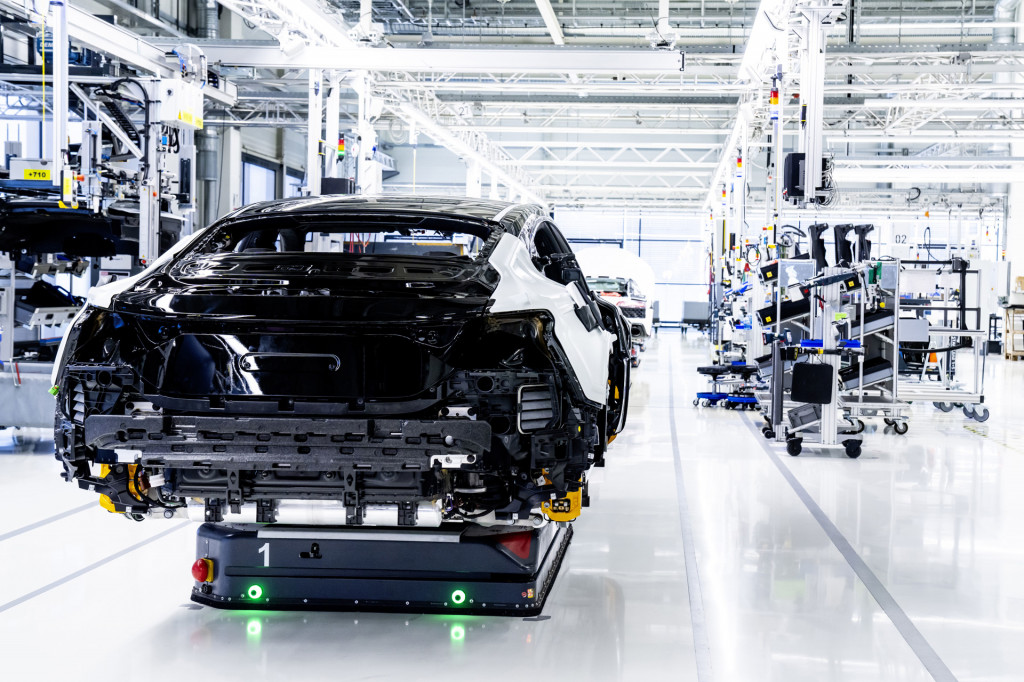 Audi E-Tron GT production at Böllinger Höfe plant in Neckarsulm, Germany Audi E-Tron GT production at Böllinger Höfe plant in Neckarsulm, Germany