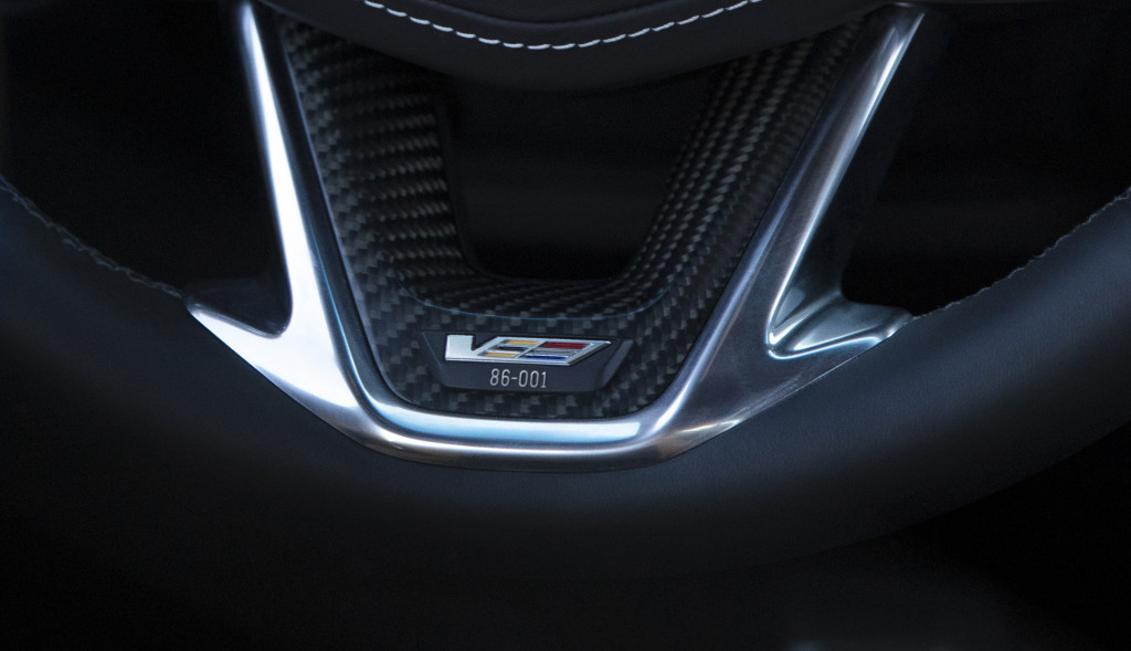 Cadillac Blackwing steering wheel bearing unique serialized plate