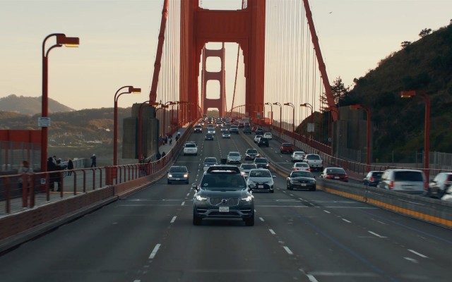 Uber self-driving prototype in San Francisco
