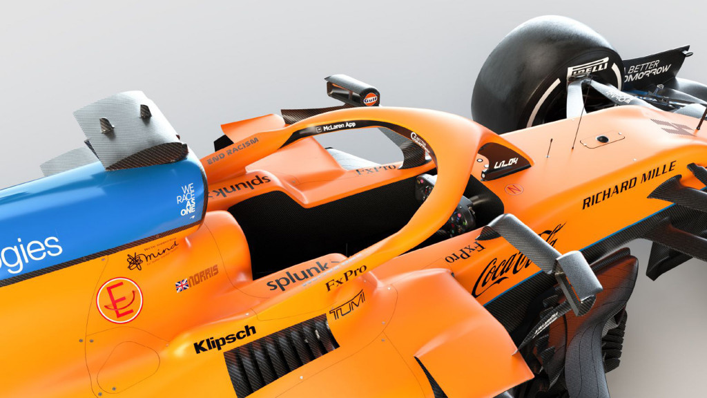 2021 McLaren MCL35M Formula One race car