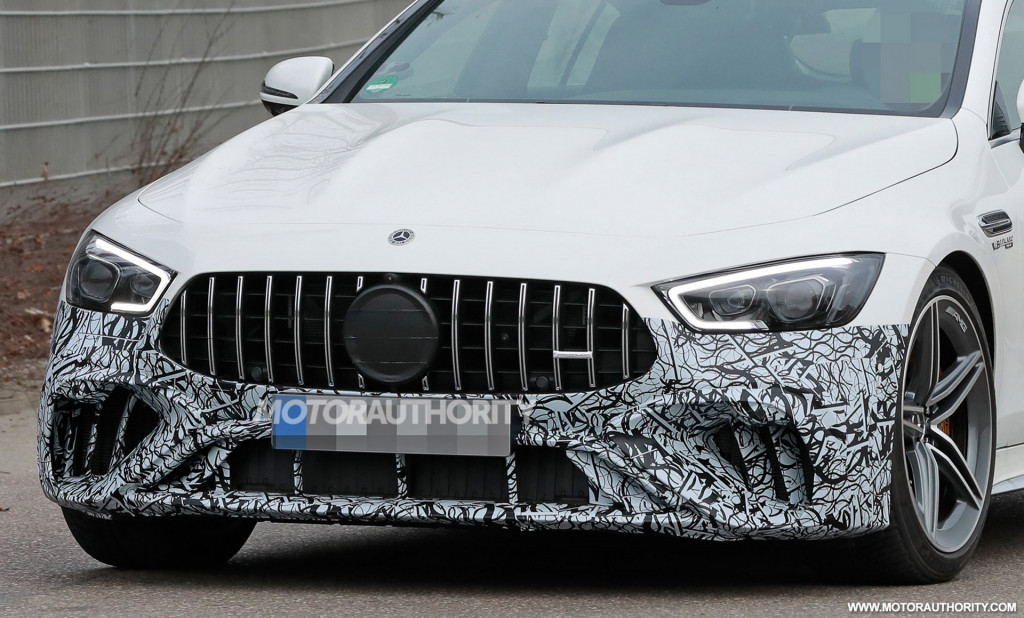 2022 Mercedes-Benz AMG GT 4-Door Coupe facelift spy shots - Photo credit: S. Baldauf/SB-Medien