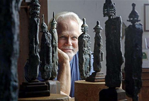 Dow and his sculpture