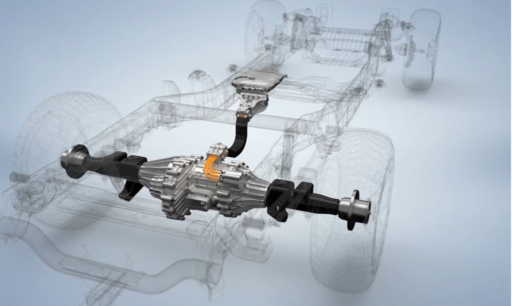 Magna eBeam propulsion system for electric or hybrid trucks