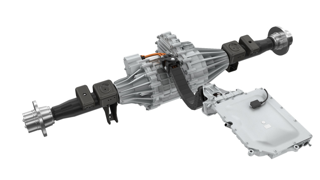 Magna eBeam propulsion system for electric or hybrid trucks