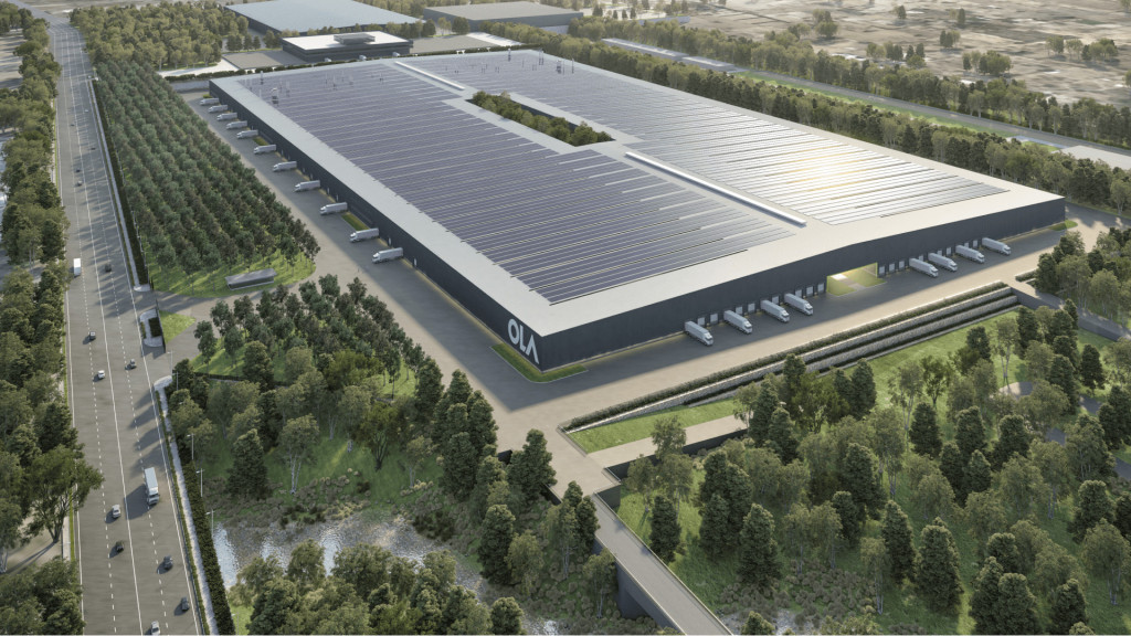 Artist's impression of Ola plant under construction in Krishnagiri, India